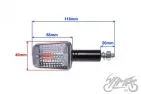 LAMP, TURN SIGNAL MINI BLACK, CLEAR LENS, LONG 4PCS+EXTRAS