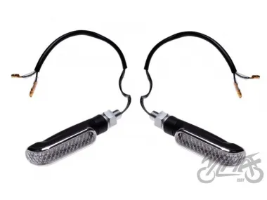 LAMP, TURN SIGNAL MATT BLACK CLEAR LENS LED