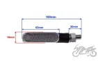 LAMP, TURN SIGNAL MATT BLACK CLEAR LENS LED