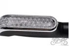 LAMP, TURN SIGNAL MATT BLACK CLEAR LENS LED