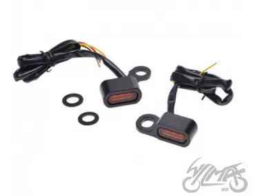 MINI LED PRIEKINIS POSŪKIO ŽIBINTAS HARLEY JUODAS