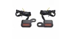 MINI LED FRONT TURN SIGNAL LIGHT BLACK compatible with Harley-Davidson motorcycles