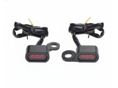 MINI LED FRONT TURN SIGNAL LIGHT compatible with Harley-Davidson motorcycles BLACK