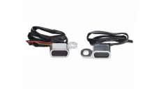 MINI LED FRONT TURN SIGNAL LIGHT compatible with Harley-Davidson motorcycles CHROME