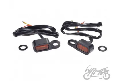MINI LED FRONT TURN SIGNAL LIGHT FOR HARLEY BLACK
