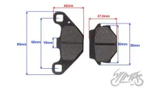 BRAKE PAD, SET KAWASAKI KTM SUZUKI APRILIA TGB