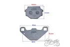 BRAKE PAD, SET KAWASAKI KTM SUZUKI APRILIA TGB ECE R90