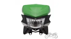 FAIRING WITH HEADLAMP, GREEN-BLACK