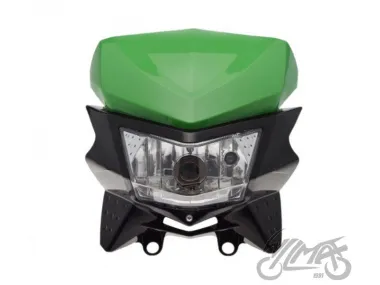 FAIRING WITH HEADLAMP, GREEN-BLACK