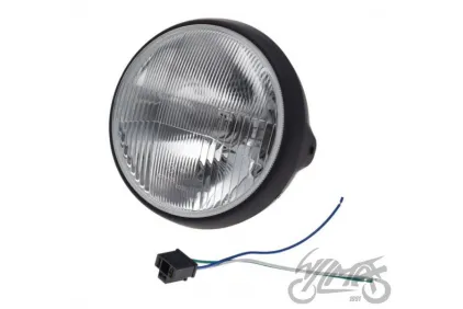 LAMP, DIA. 7 inch, H4 12V EMARK BLACK CASE/BLACK RIM