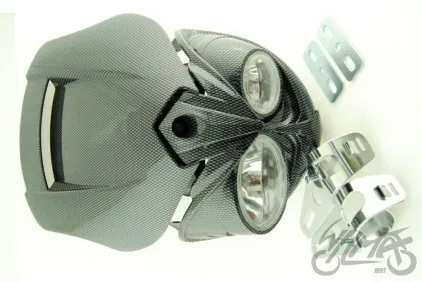 FAIRING, UNIVERSAL W/PROJECTOR EC CARBON-LOOK