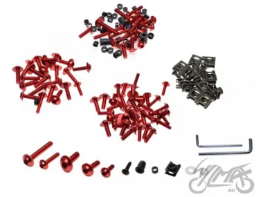BOLT, ALUMINIUM RED (SET)
