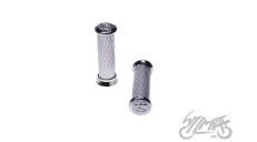 GRIPS, HANDLEBAR SCALES CHROME CAP EAGLE