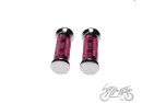 GRIPS, HANDLEBAR METAL ENGRAVED RED