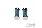 GRIPS, HANDLEBAR METAL ENGRAVED BLUE