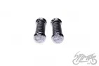 GRIPS, HANDLEBAR METAL ENGRAVED CAP EAGLE BLACK