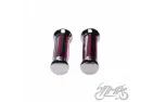 GRIPS, HANDLEBAR CHROME RED STRIPES