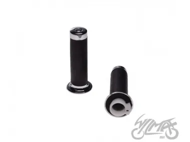 GRIPS, HANDLEBAR 038 CHROME END W/CABLE BRACKET INSERT