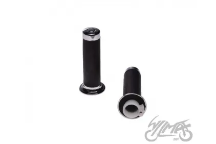 GRIPS, HANDLEBAR 038 CHROME END W/CABLE BRACKET INSERT
