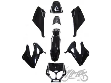COVER SET, BODY PLASTICS DERBI SENDA DRD RACING 50 BLACK