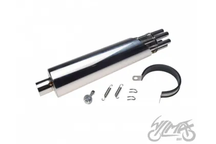 MUFFLER, EXHAUST MINIGUN CHROME