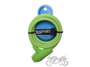 SPIRAL CABLE LOCK 10 X 1500 GREEN