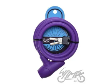 SPIRAL CABLE LOCK 10 X 1500 PURPLE