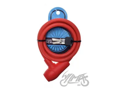 SPIRAL CABLE LOCK 10 X 1500 RED