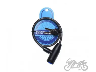 SPIRAL CABLE LOCK 8 X 650 BLACK