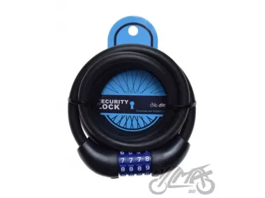 SPIRAL CABLE LOCK 12X1500 BLACK