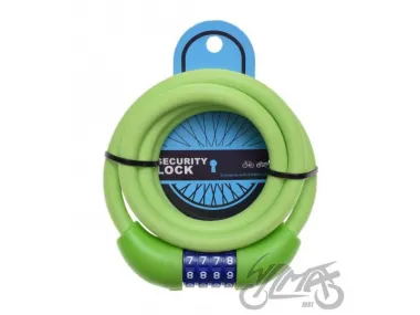 SPIRAL CABLE LOCK 12X1500 GREEN