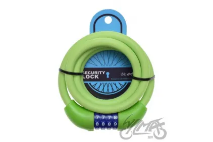 SPIRAL CABLE LOCK 12X1500 GREEN