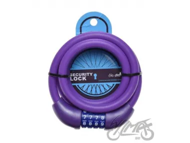SPIRAL CABLE LOCK 12X1500 PURPLE