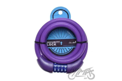 SPIRAL CABLE LOCK 12X1500 PURPLE