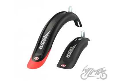 MUDGUARD SET FOR 16-18, BLACK/RED