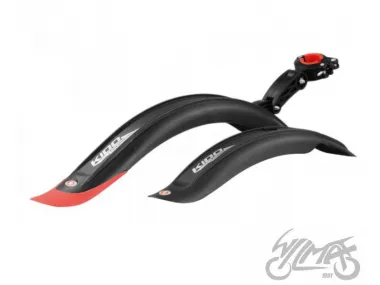 MUDGUARD SET FOR 16-18, BLACK/RED