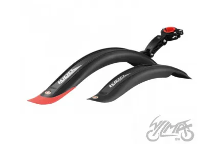 MUDGUARD SET FOR 16-18, BLACK/RED