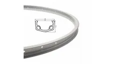 RIM, WHEEL 36 SPOKES ALU SILVER