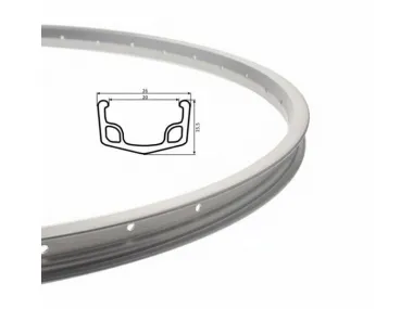RIM, WHEEL 36 SPOKES ALU SILVER