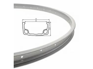 RIM, 28 WHEEL 36 SPOKES ALU SILVER