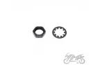 NUT + WASHER, MAIN SHAFT FOR BICYCLE AUXILIARY ENGINE 50 cc
