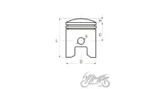 40,30/12/28 PISTON KIT APRILIA AM6 AM345-50 MINA 50 LC
