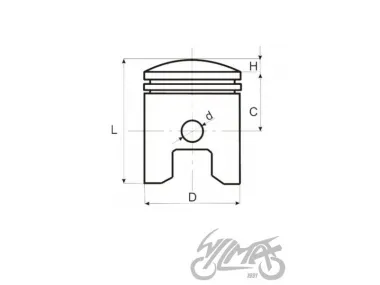 40,30/12/28 PISTON KIT APRILIA AM6 AM345-50 MINA 50 LC