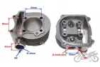 CYLINDER ASSY, W/HEAD 150 CCM 57,40 mm 4T