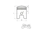 40,00/10/25,5 PISTON SET, YAMAHA PW 50CC