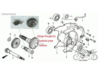 GEAR SET, FINAL DIO 50 TUNING