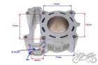 CYLINDER SET, CERAMIC FOR YAMAHA YZF125R 52,00 mm