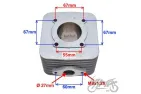 CYLINDER SET FOR PIAGGIO 125 55,00 CERAMIC WM