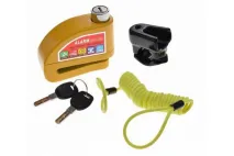 DISC LOCK WITH ALARM, ON VARIANT YELLOW DISC LOCK WITH ALARM, ON VARIANT YELLOW