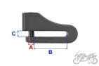 DISC LOCK WITH ALARM, ON VARIANT BLACK